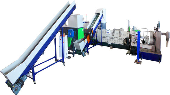 250kg/Hr カスタマイズされたプラスチックペレット化リサイクルマシン 電気暖房PP織物袋